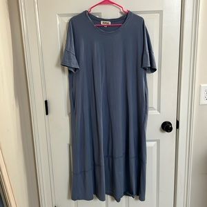 Red Dress Boutique Blue Maxi Shirt Dress